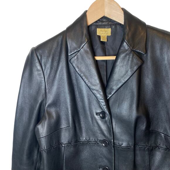 Caslon Vintage Leather Black Jacket - Picture 2 of 13